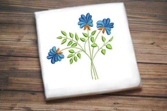 Beautiful Blue Flowers Bouquet Review for Personalized Embroidery Gifts