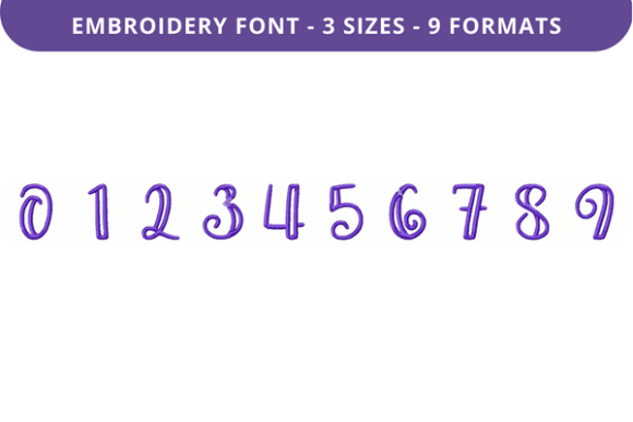 Boxed Sage Font 0 to 9: A Stylish Embroidery Addition for Sellers