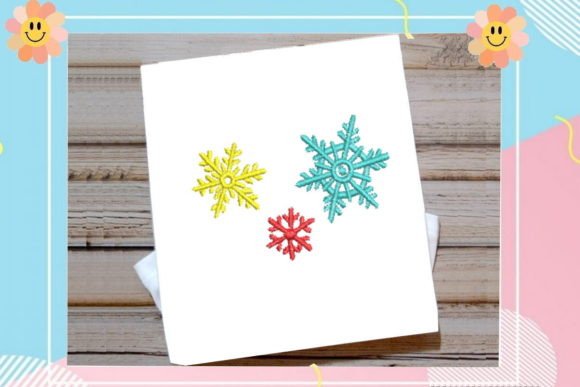 Colored Snowflakes Embroidery Design Review