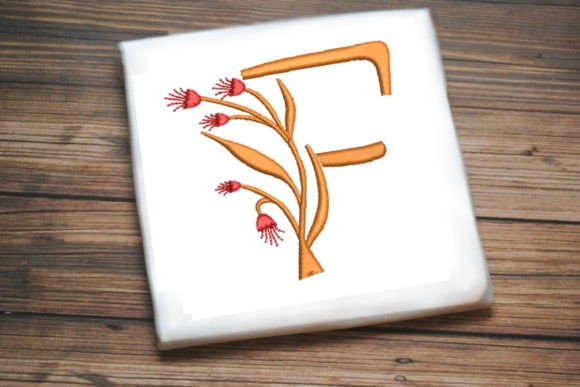 Floral Monogram Letter F Review for Small Business Merch