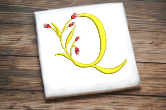 Floral Monogram Letter Q Review for Craft Fair Products