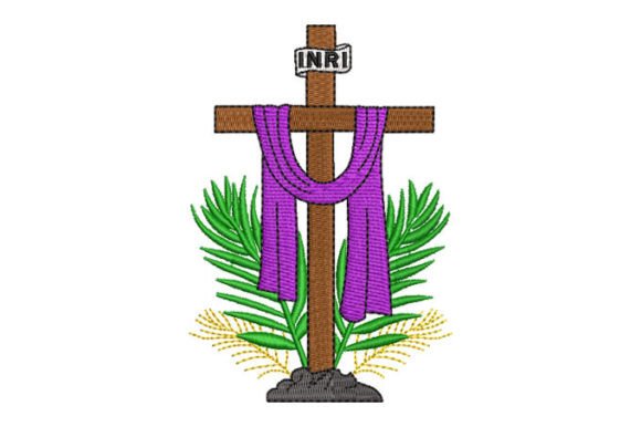 INRI Cross with Ears of Wheat and Blanket: A Designer’s Take