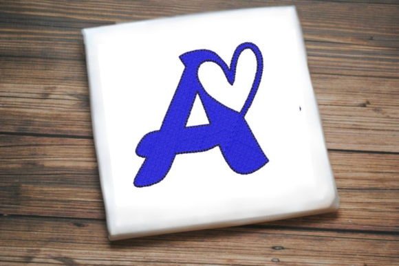 Letter A with Beautiful Heart: A Delightful Embroidery Design for Meaningful Gifts