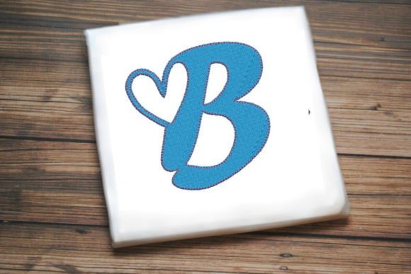 Letter B with Beautiful Heart Embroidery Review