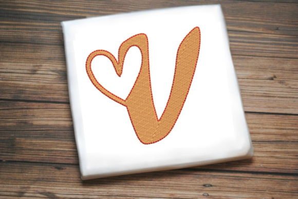Letter V with Beautiful Heart Review for Boutique Embroidery Projects