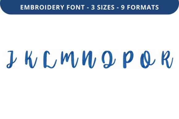 Like You a Lot Font Uppercase J to R: A Versatile Embroidery Design for Small Shops