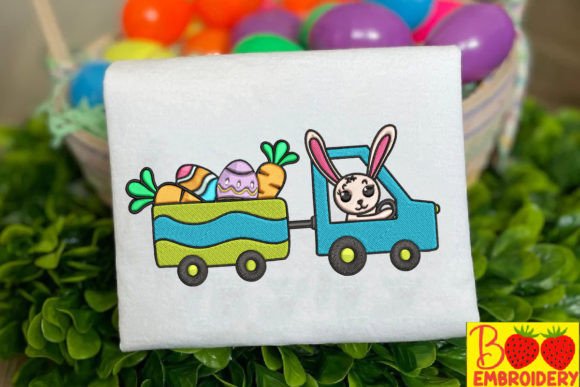 Rabbit with Eggs and Carrots Embroidery Design Review
