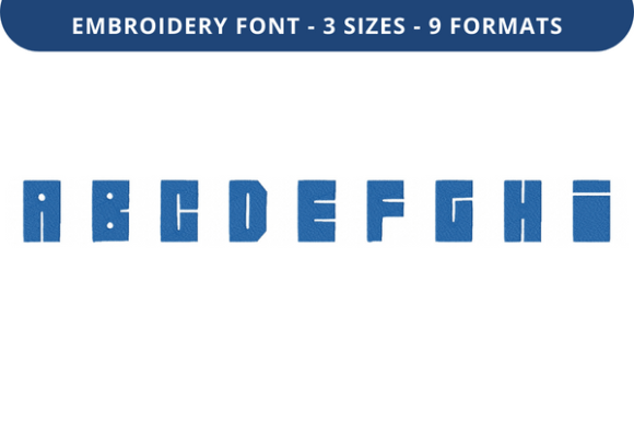 Rogue Fleet Font A to I: A Sweet and Playful Embroidery Choice