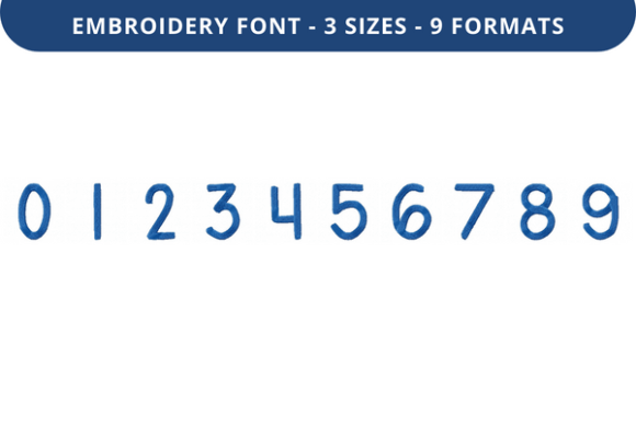 Sunny Box Font 0 to 9: A Bold Embroidery Choice for Small Business Branding